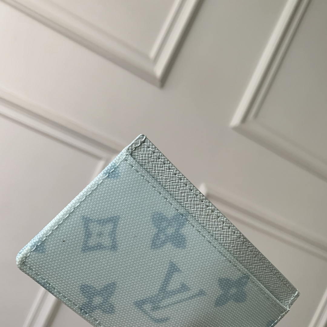 LV M27756 Louis Vuitton Card Holder Other Monogram Canvas Ligth Blue