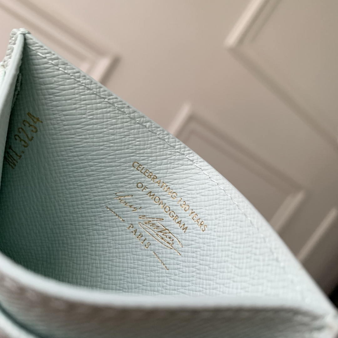 LV M27756 Louis Vuitton Card Holder Other Monogram Canvas Ligth Blue