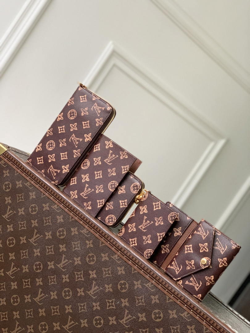 LV M27756 Louis Vuitton Card Holder Other Monogram Canvas Coffe Brown