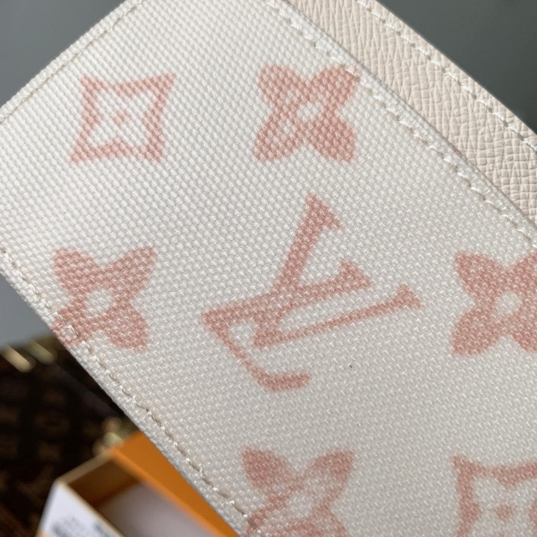 LV M27756 Louis Vuitton Card Holder Other Monogram Canvas Beige Apricot