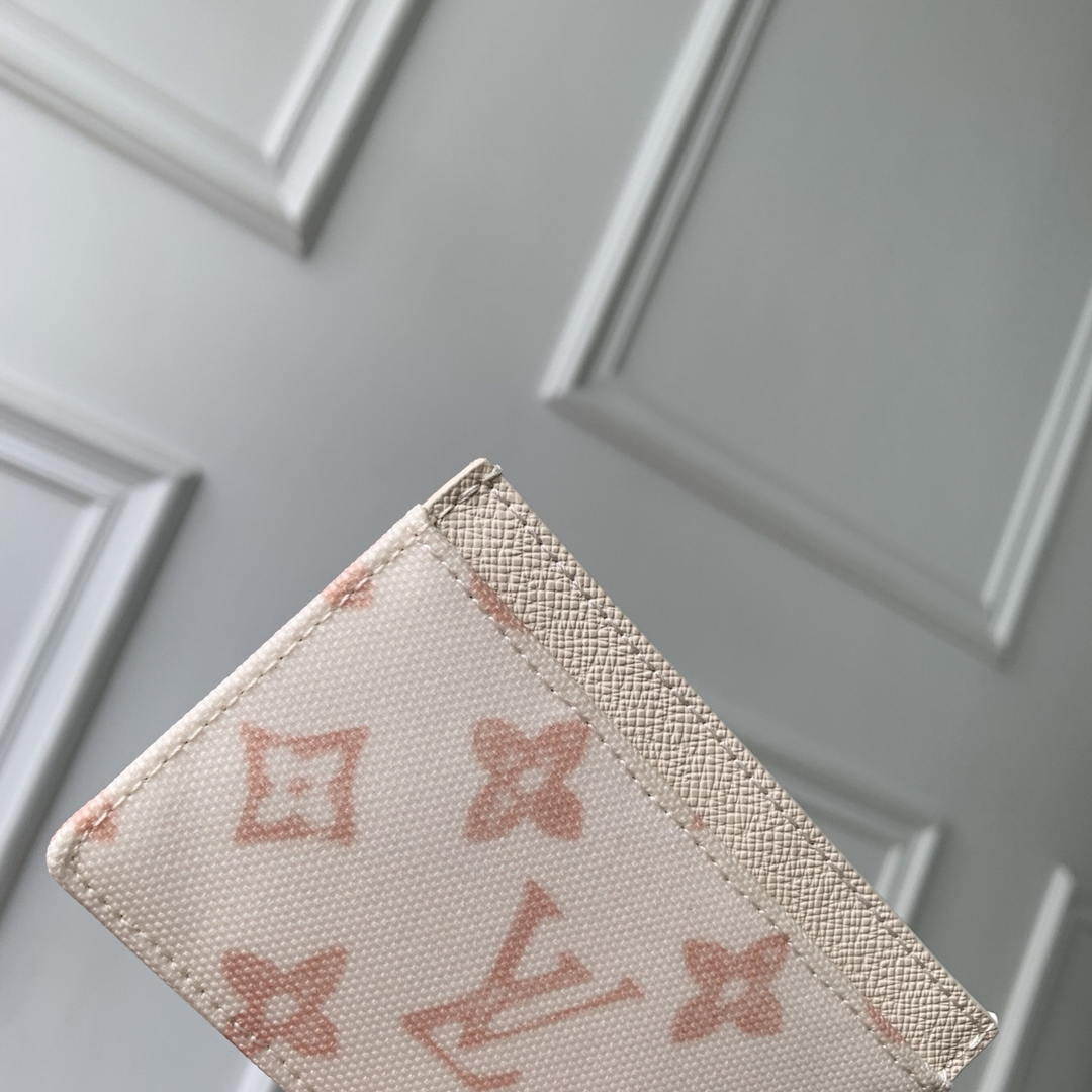 LV M27756 Louis Vuitton Card Holder Other Monogram Canvas Beige Apricot