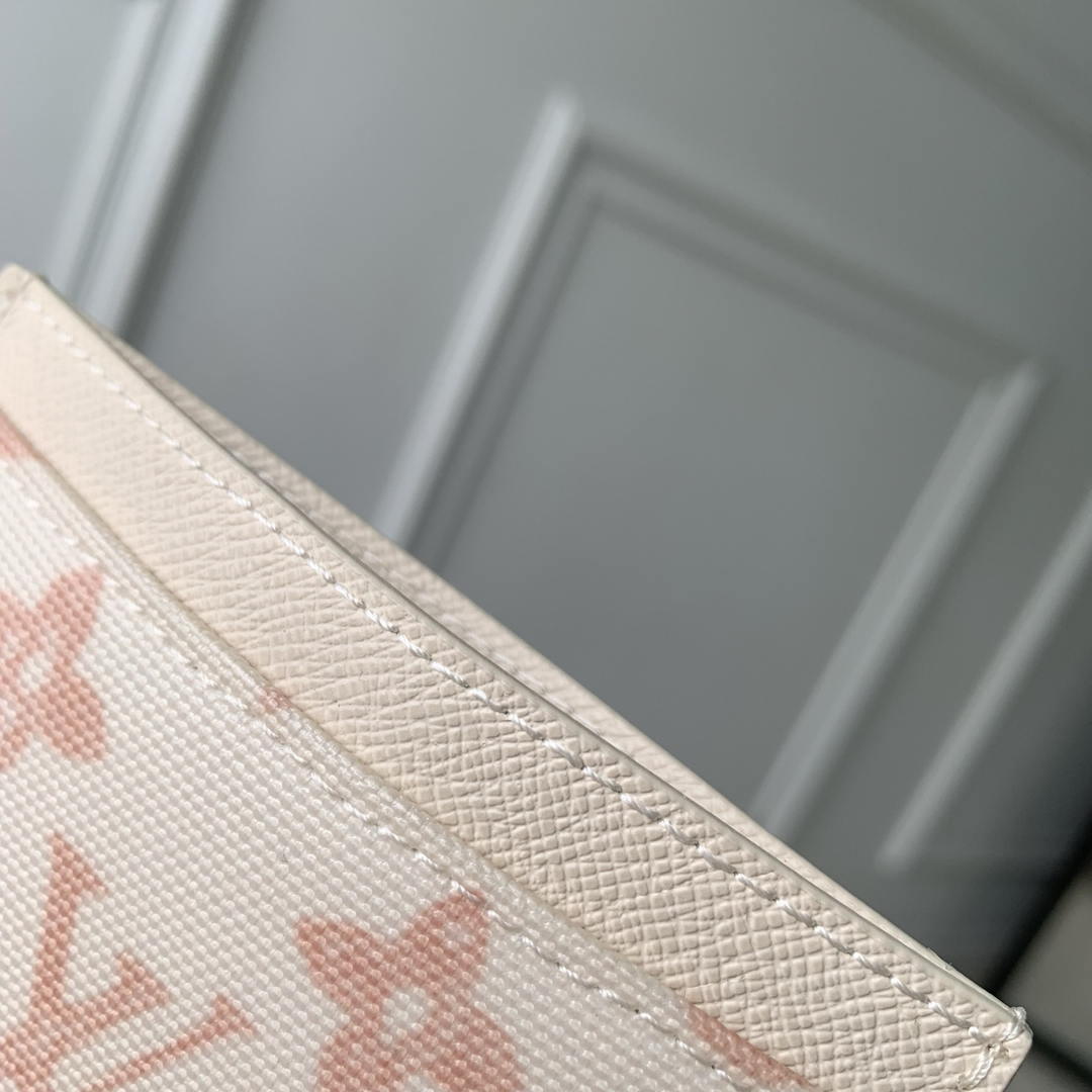 LV M27756 Louis Vuitton Card Holder Other Monogram Canvas Beige Apricot