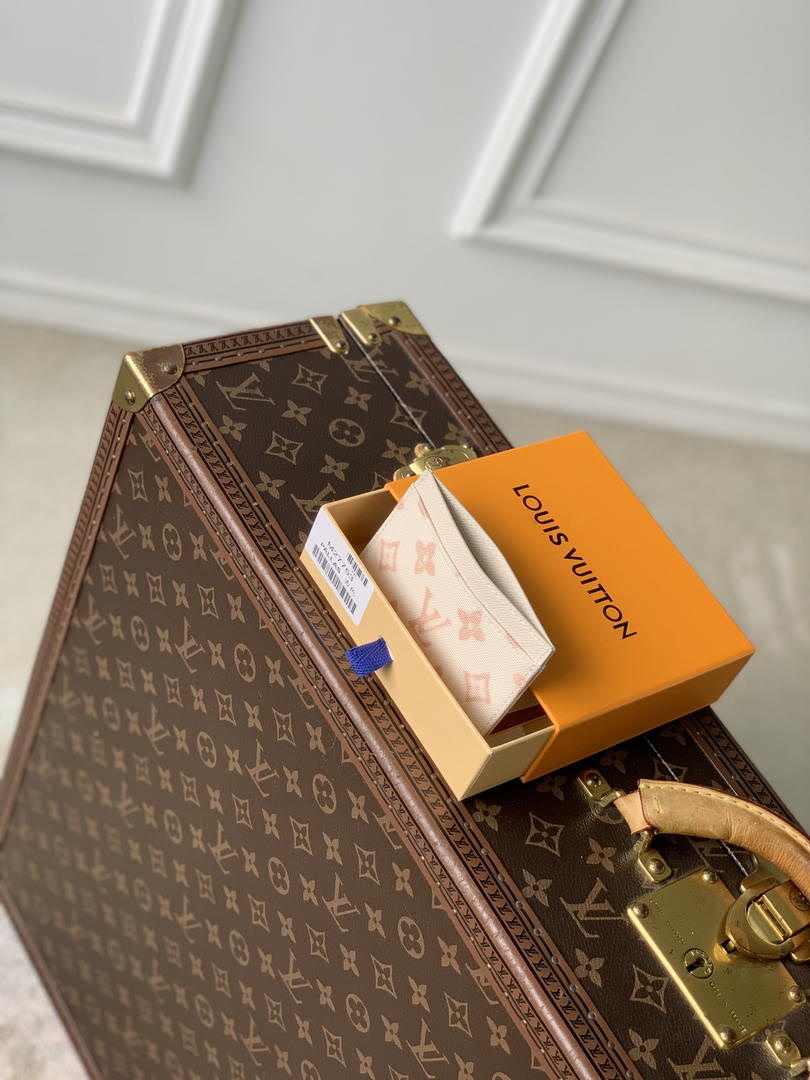 LV M27756 Louis Vuitton Card Holder Other Monogram Canvas Beige Apricot
