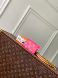 LV M27756 Louis Vuitton Card Holder Other Monogram Canvas Rose Red