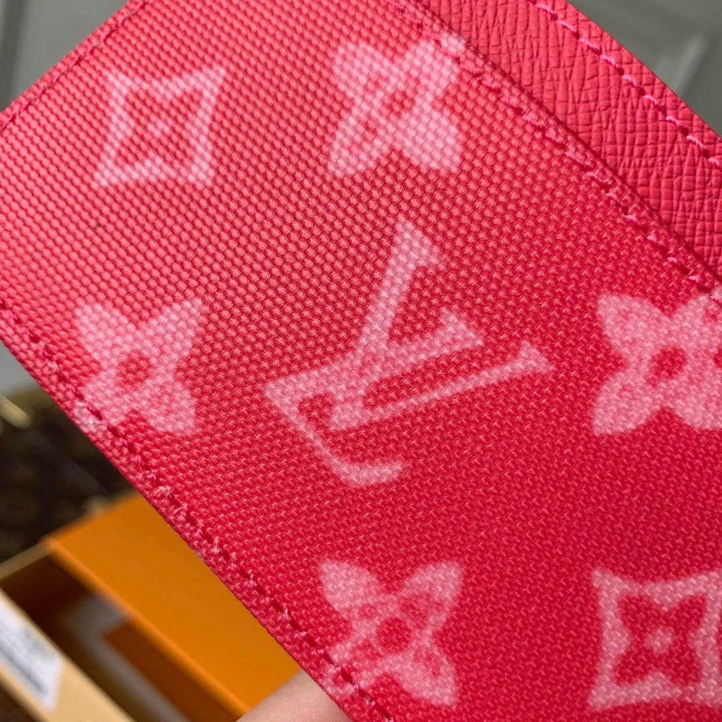 LV M27756 Louis Vuitton Card Holder Other Monogram Canvas Rose Red