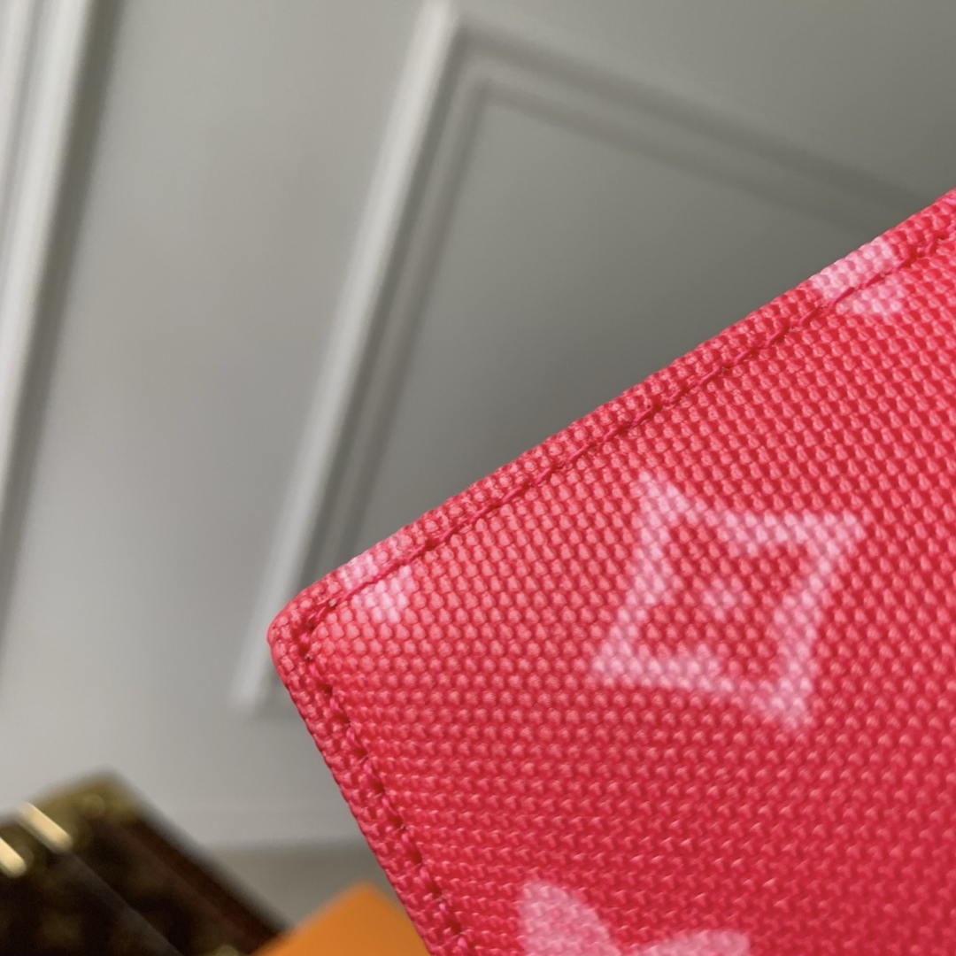 LV M27756 Louis Vuitton Card Holder Other Monogram Canvas Rose Red