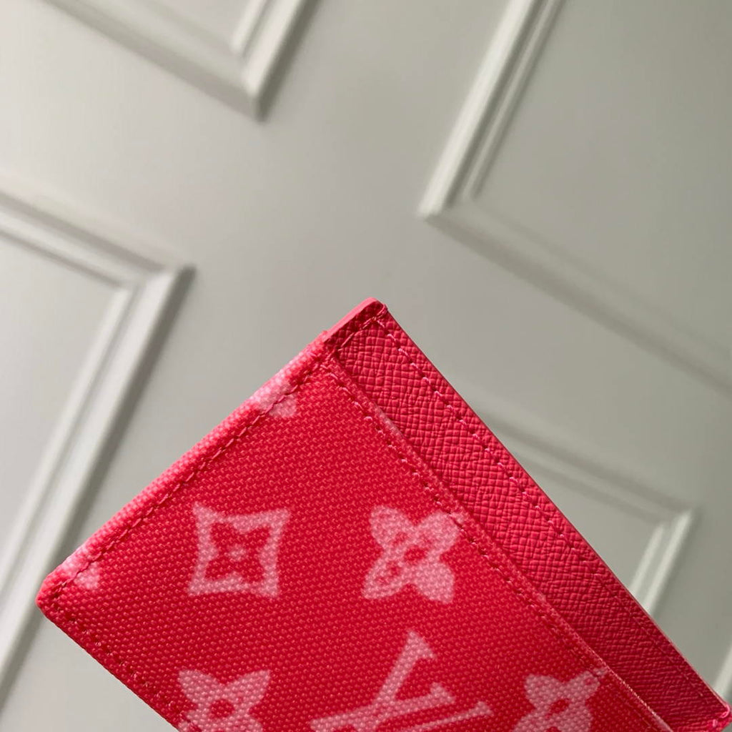 LV M27756 Louis Vuitton Card Holder Other Monogram Canvas Rose Red