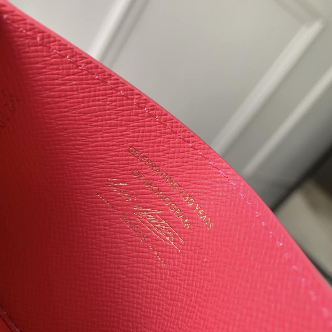 LV M27756 Louis Vuitton Card Holder Other Monogram Canvas Rose Red