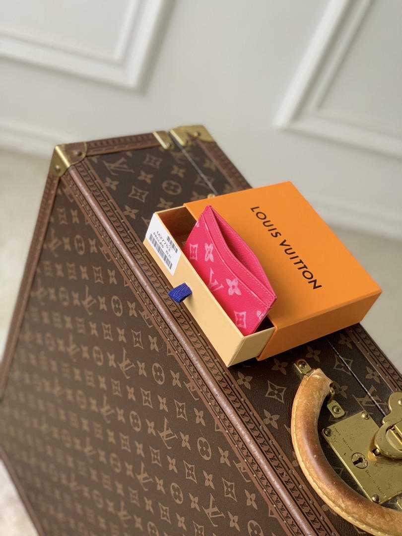 LV M27756 Louis Vuitton Card Holder Other Monogram Canvas Rose Red