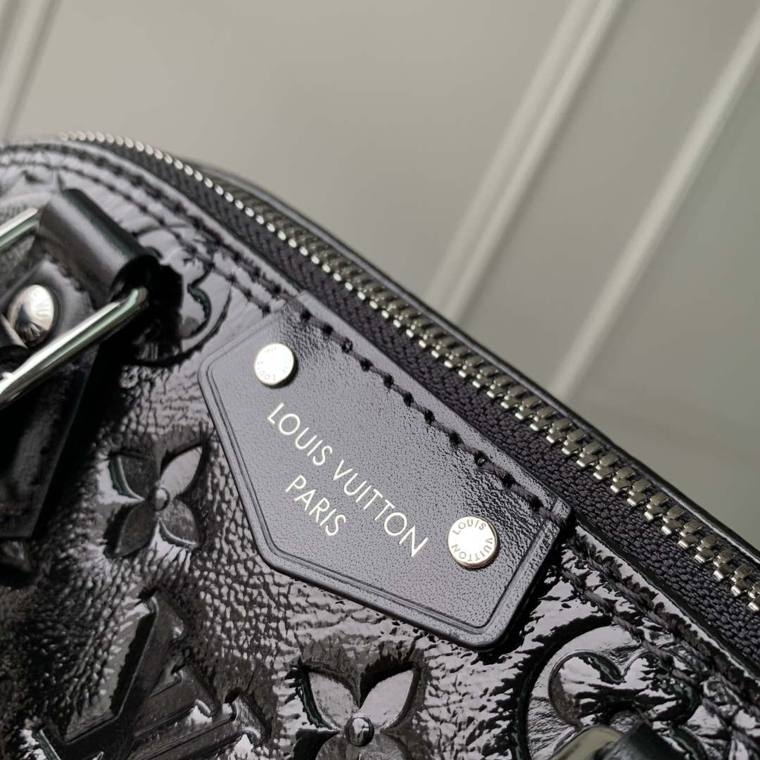 LV M27812 Louis Vuitton Alma Trunk BB Handbag Black