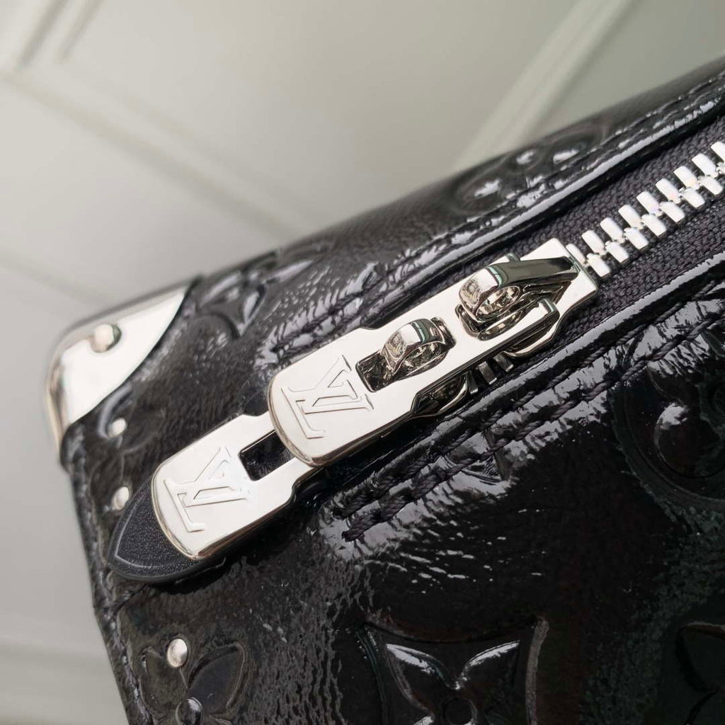 LV M27812 Louis Vuitton Alma Trunk BB Handbag Black