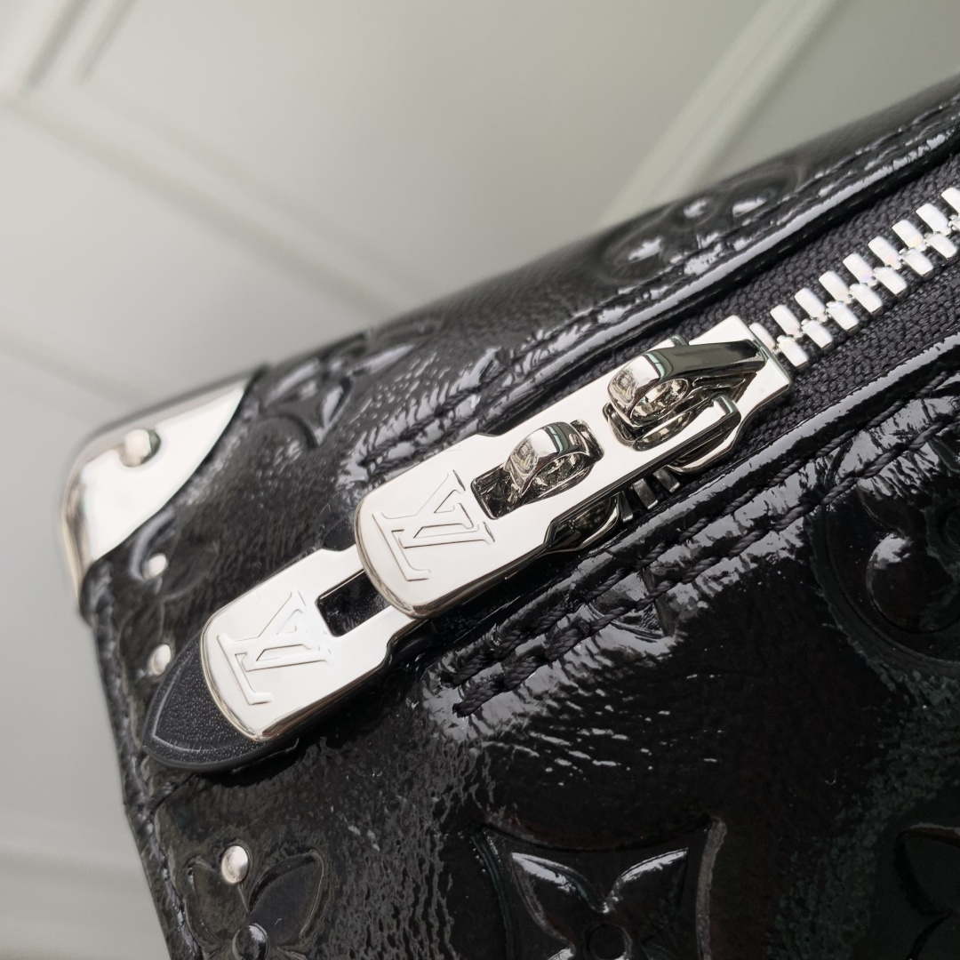 LV M27812 Louis Vuitton Alma Trunk BB Handbag Black