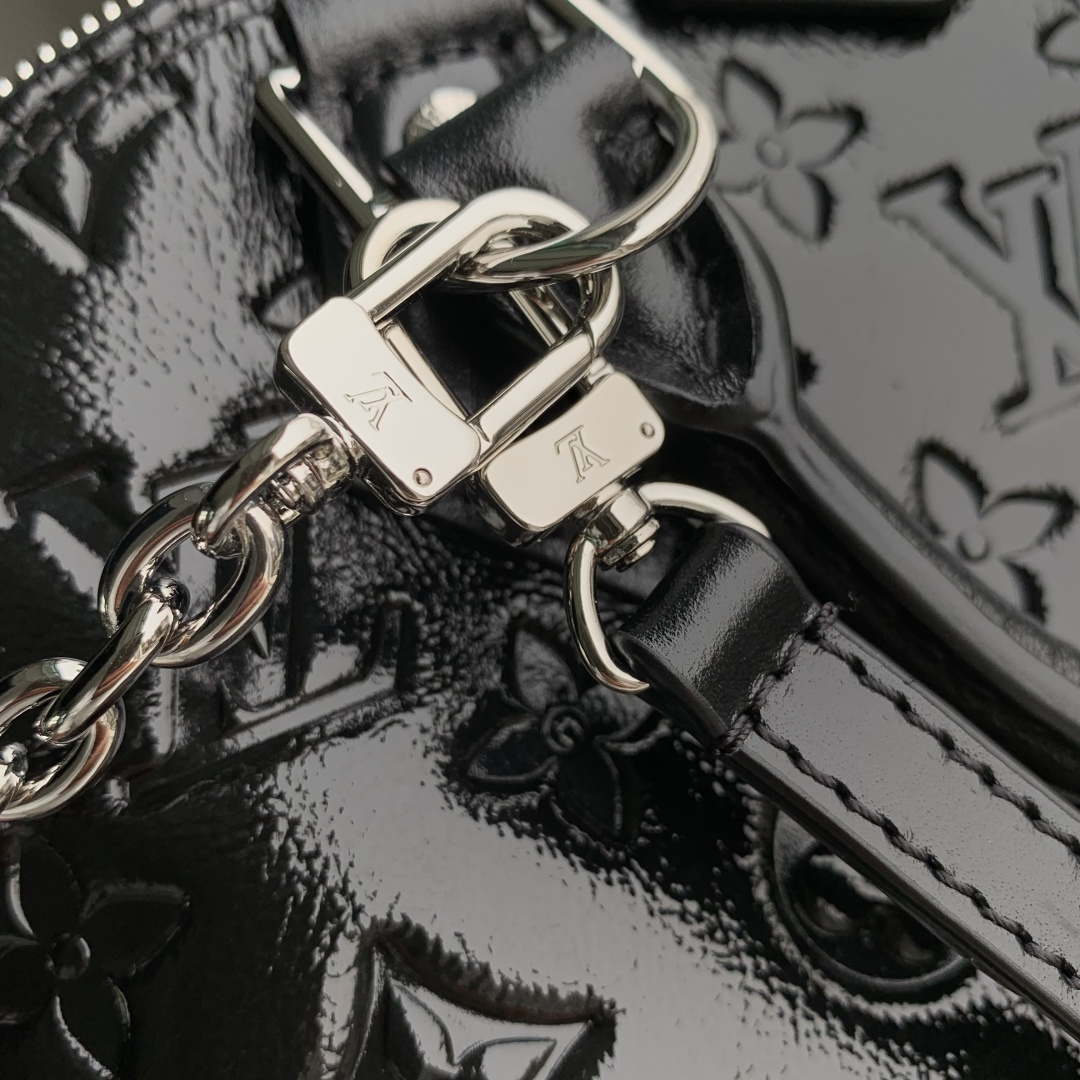 LV M27812 Louis Vuitton Alma Trunk BB Handbag Black
