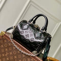 LV M27921 Louis Vuitton Speedy Trunk 20 Bag Black