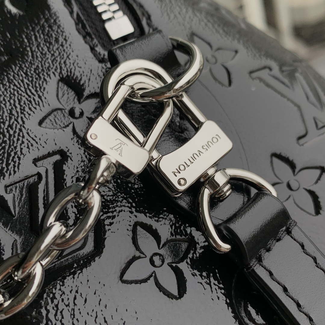 LV M27921 Louis Vuitton Speedy Trunk 20 Bag Black