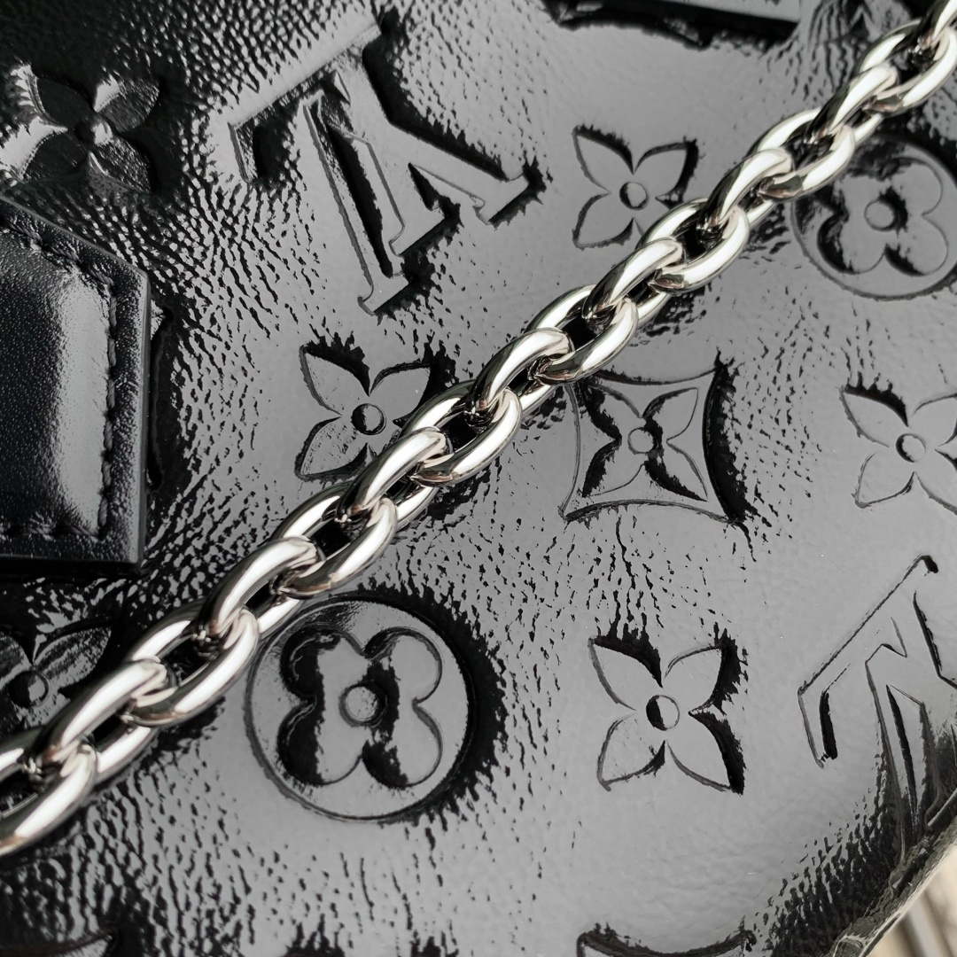 LV M27921 Louis Vuitton Speedy Trunk 20 Bag Black