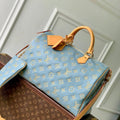 Louis Vuitton LV M28079 Speedy P9 Bandoulière 40 Bag Monogram Leather sky Blue