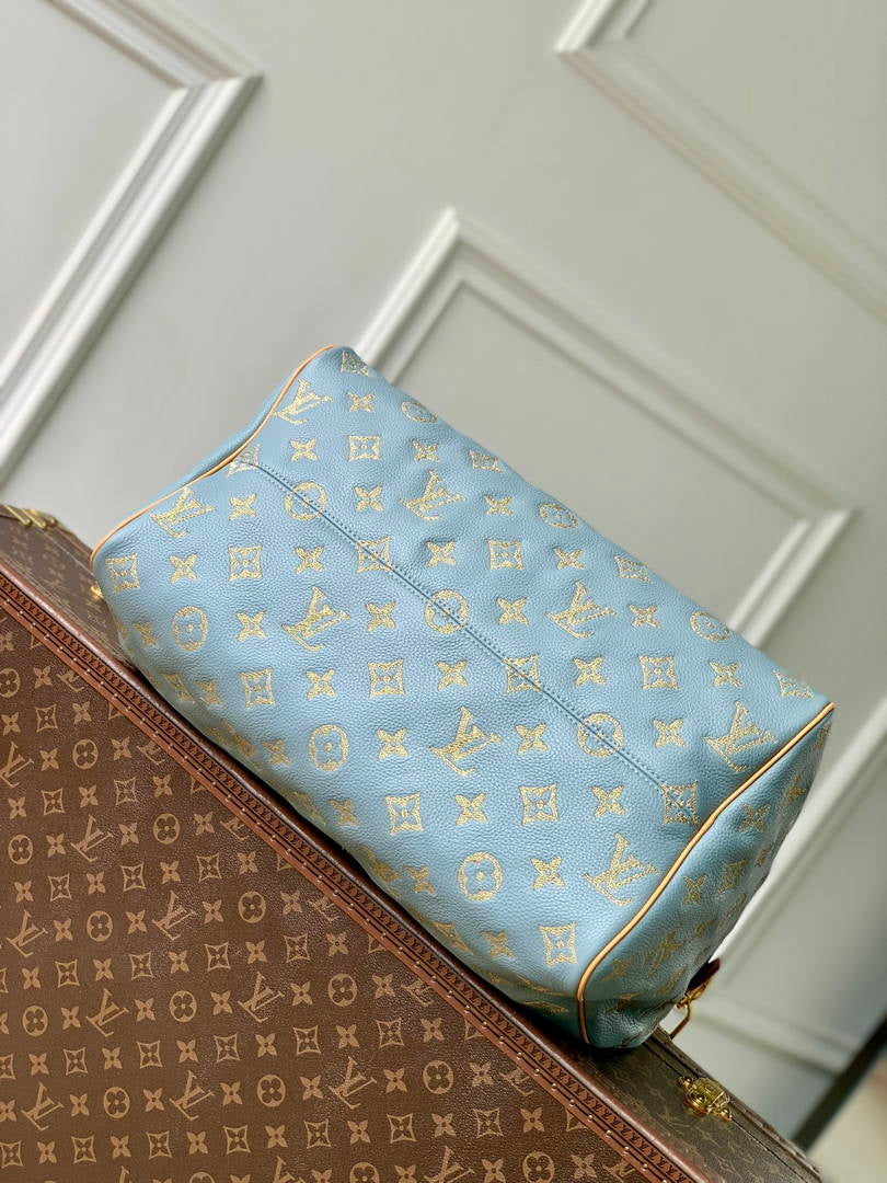 Louis Vuitton LV M28079 Speedy P9 Bandoulière 40 Bag Monogram Leather sky Blue