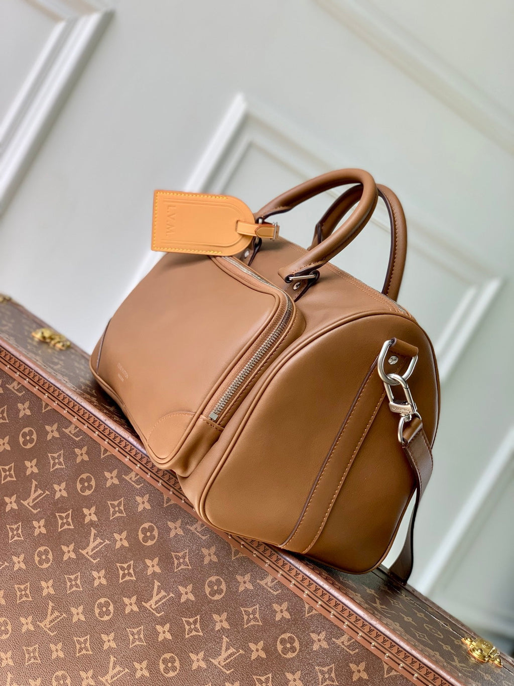 LV M28100 Louis Vuitton Keepall Cargo Bandoulière 35 Bag Caramel
