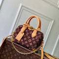 LV M28102 Louis Vuitton Speedy Trunk 20 Bag Brown