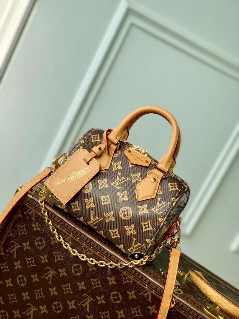 LV M28102 Louis Vuitton Speedy Trunk 20 Bag Monogram Origine Eb¨¨ne