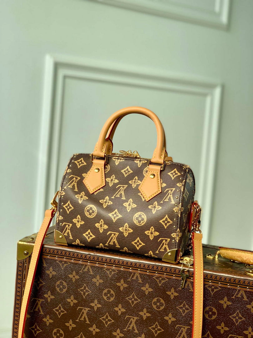 LV M28102 Louis Vuitton Speedy Trunk 20 Bag Monogram Origine Eb¨¨ne