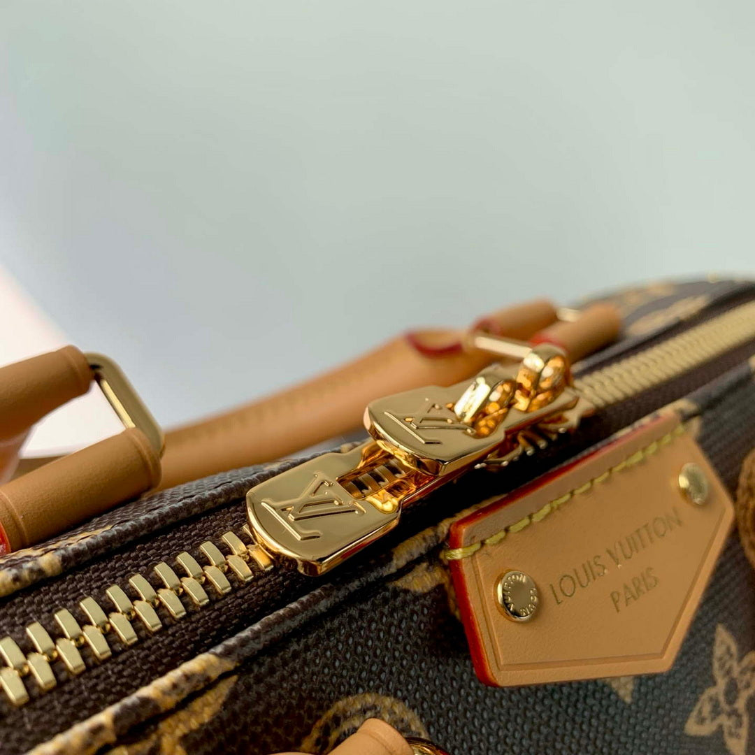 LV M28102 Louis Vuitton Speedy Trunk 20 Bag Monogram Origine Eb¨¨ne