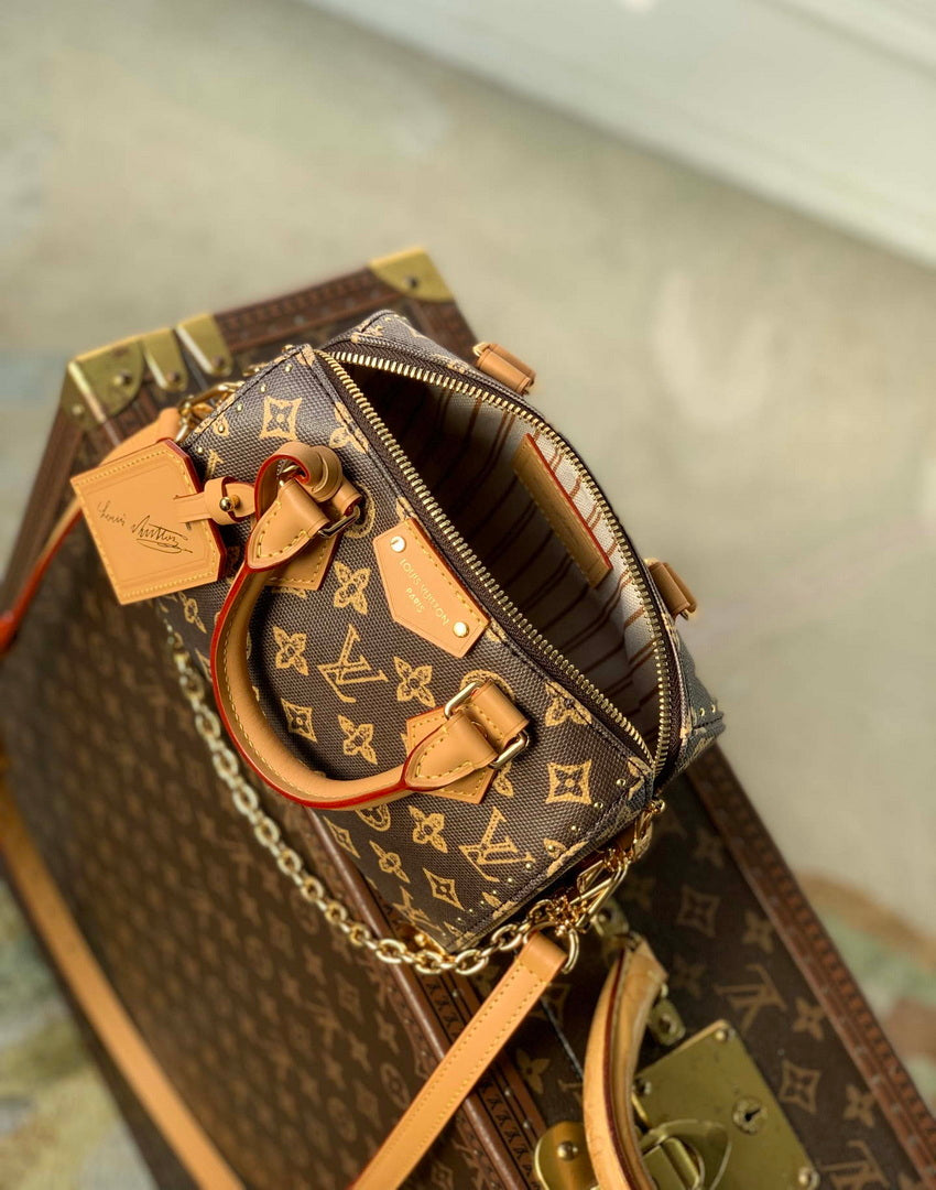 LV M28102 Louis Vuitton Speedy Trunk 20 Bag Monogram Origine Eb¨¨ne