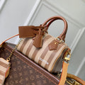 LV M28186 Louis Vuitton Speedy P9 Bandoulière 20 Bag Brown stripes - Default Title - View 1