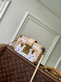 LV M28243 Louis Vuitton  LV x TM Petite Malle Handbag  Monogram White