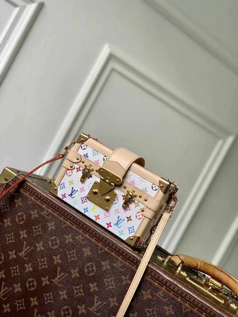 LV M28243 Louis Vuitton  LV x TM Petite Malle Handbag  Monogram White