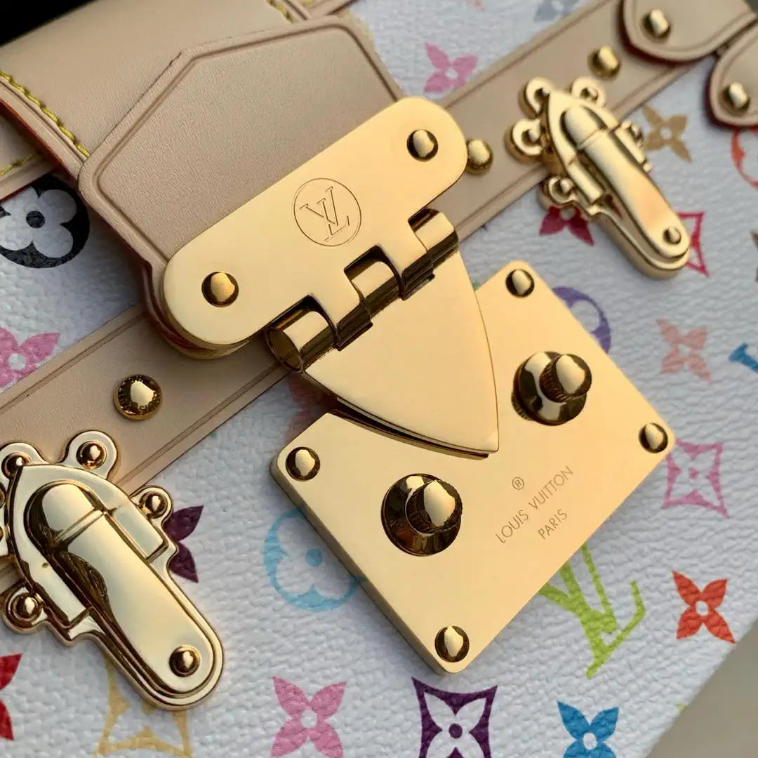 LV M28243 Louis Vuitton  LV x TM Petite Malle Handbag  Monogram White