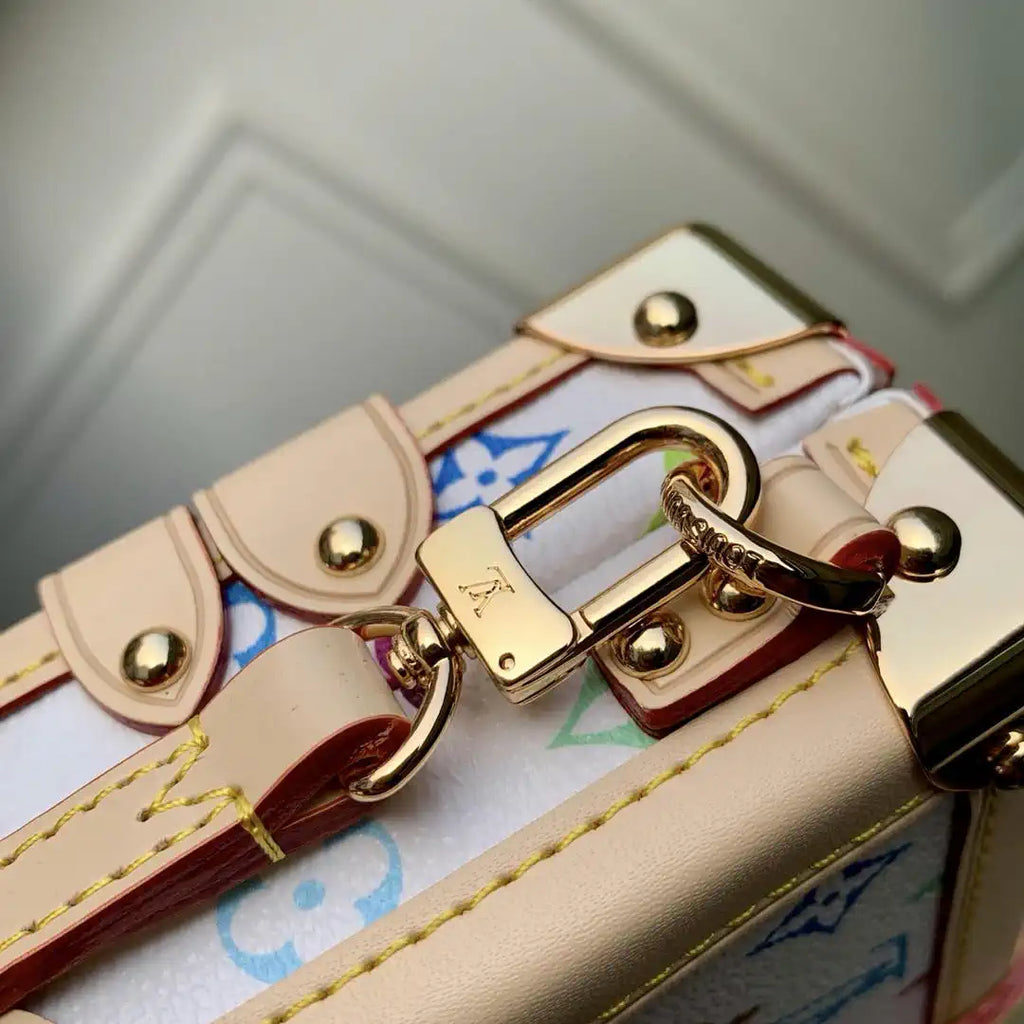 LV M28243 Louis Vuitton  LV x TM Petite Malle Handbag  Monogram White