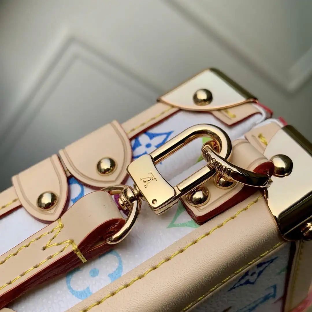 LV M28243 Louis Vuitton  LV x TM Petite Malle Handbag  Monogram White