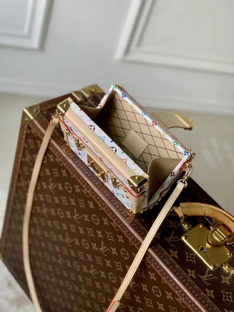LV M28243 Louis Vuitton  LV x TM Petite Malle Handbag  Monogram White