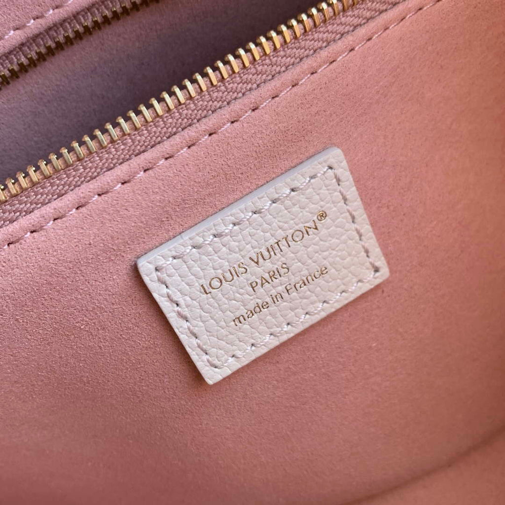 LV M28313 Louis Vuitton OnTheGo PM Bag Milky White/Peach