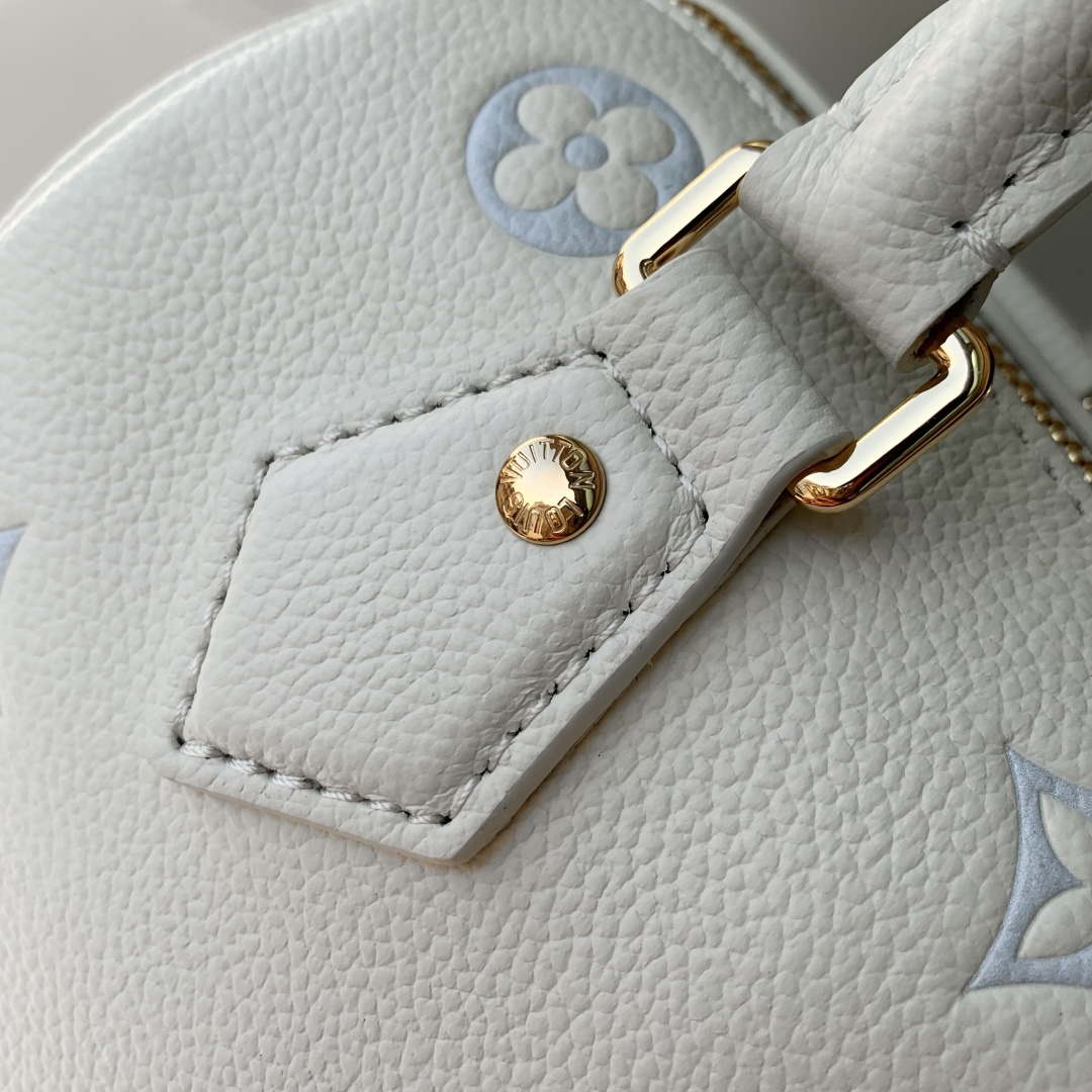LV M28314 Louis Vuitton Speedy Bandouliere 20 Bag Milky White/Blue