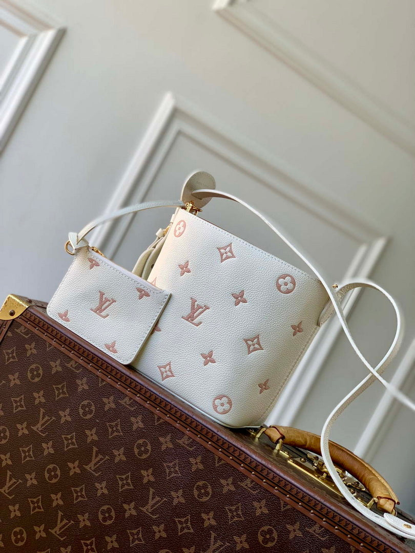 LV M28315 Louis Vuitton All In BB Bag Milky White/Peach