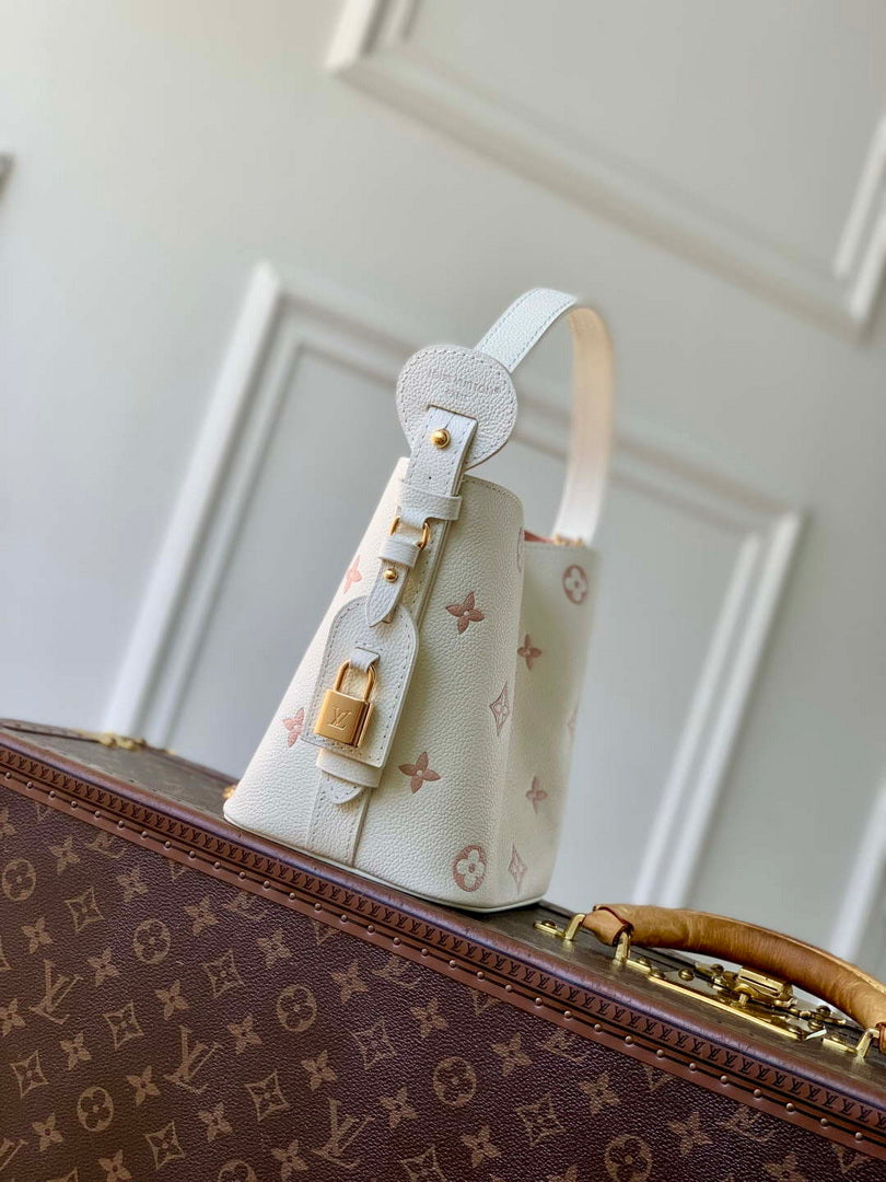 LV M28315 Louis Vuitton All In BB Bag Milky White/Peach