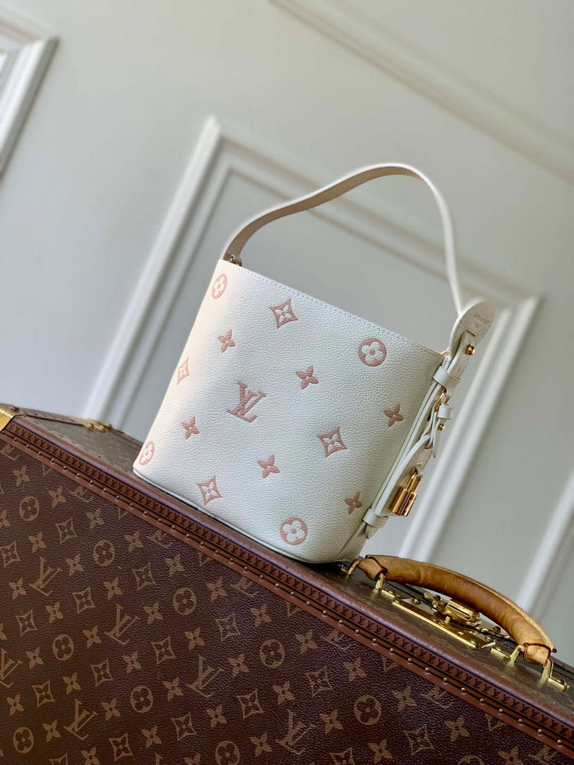 LV M28315 Louis Vuitton All In BB Bag Milky White/Peach
