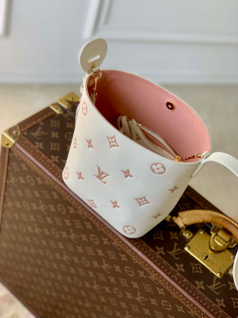 LV M28315 Louis Vuitton All In BB Bag Milky White/Peach