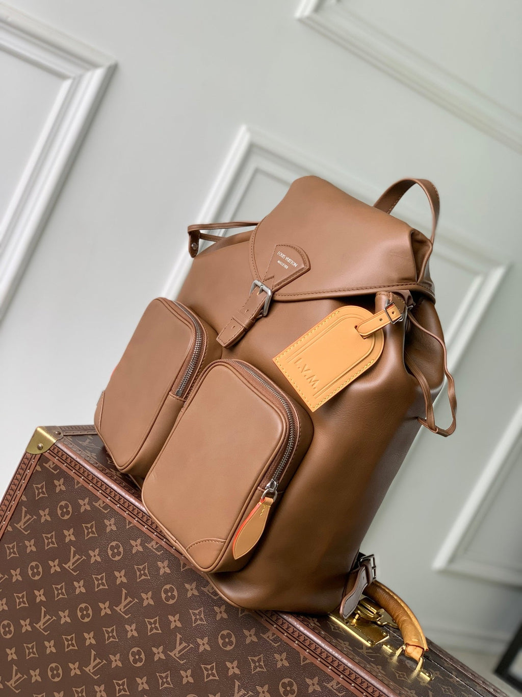 LV M28380 Louis Vuitton Montsouris Cargo Backpack Caramel