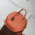 LV M28500 Louis Vuitton Alma MM Soft Handbag Brown