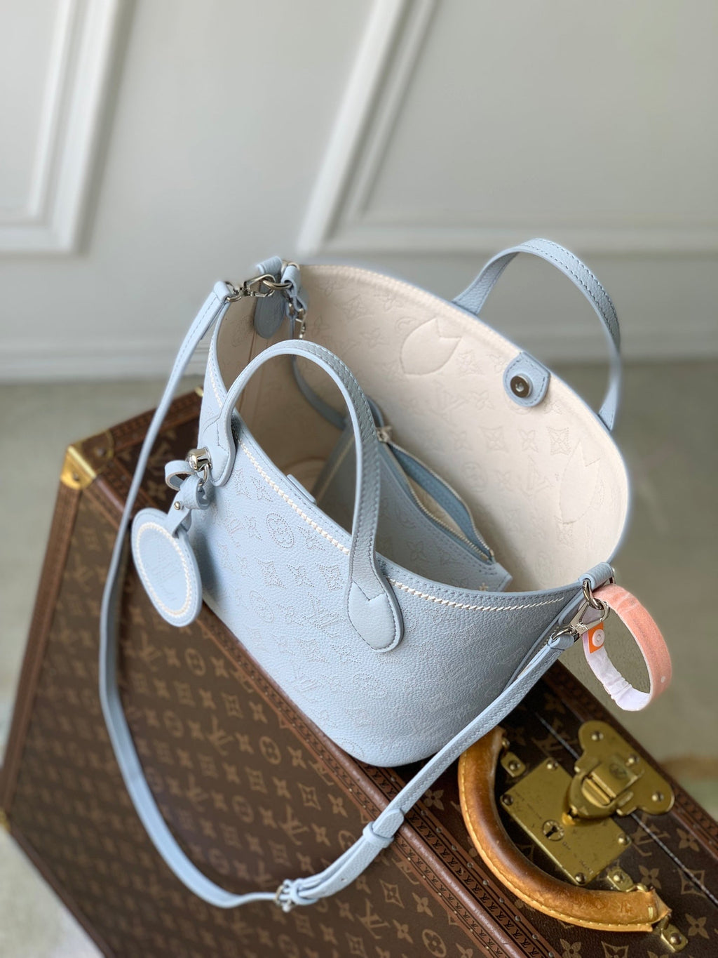 LV M29375 Louis Vuitton Blossom PM Handbag Bleu Olympe