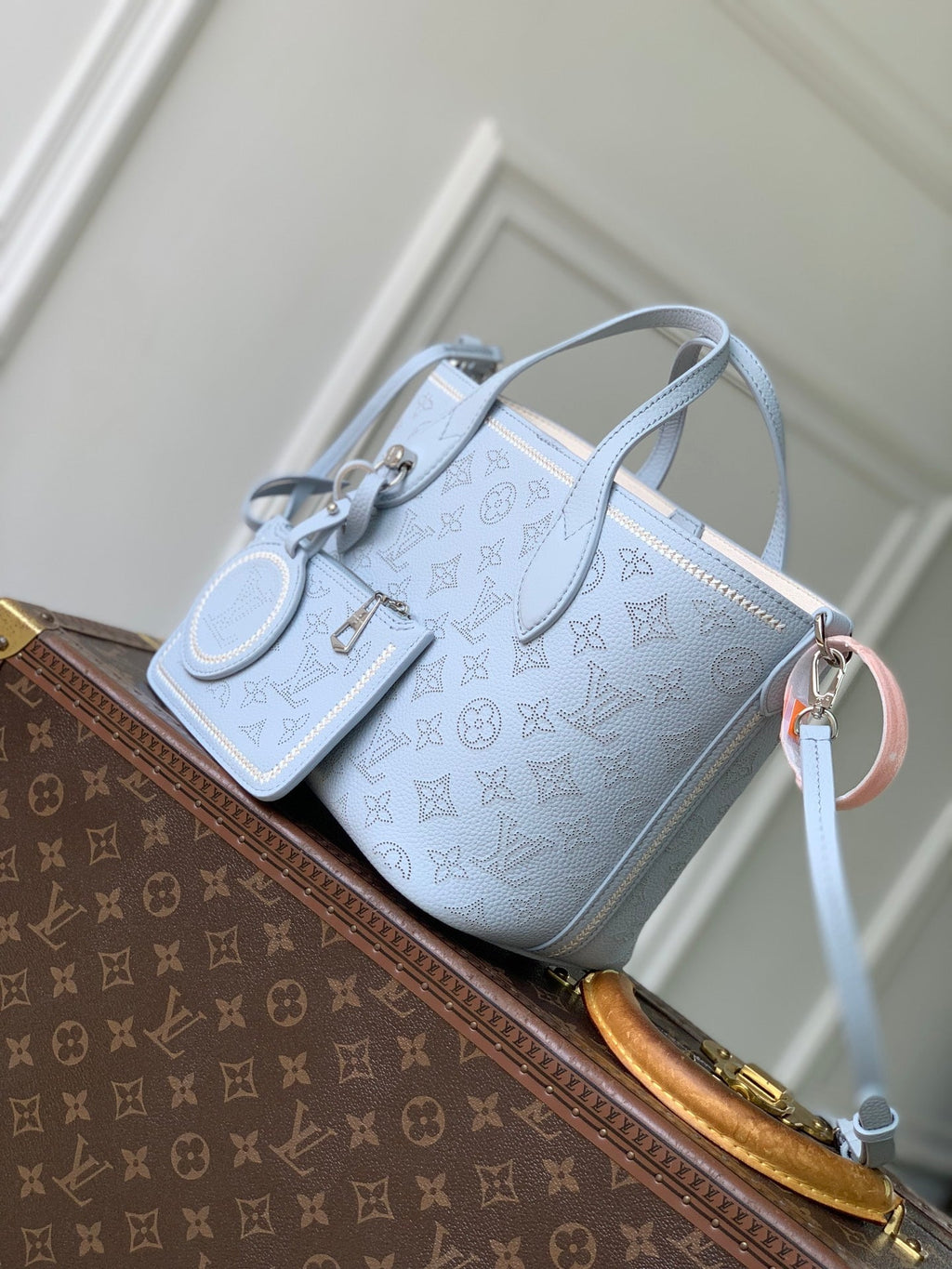 LV M29375 Louis Vuitton Blossom PM Handbag Bleu Olympe