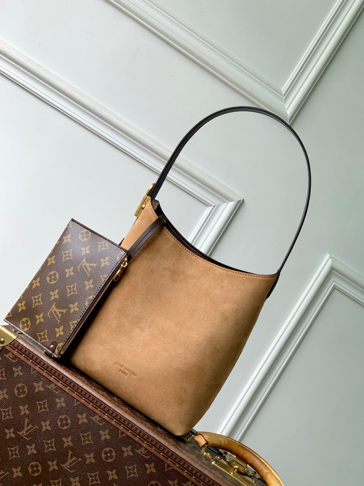 LV M29417 Louis Vuitton Low Key Hobo PM Bag Hazelnut