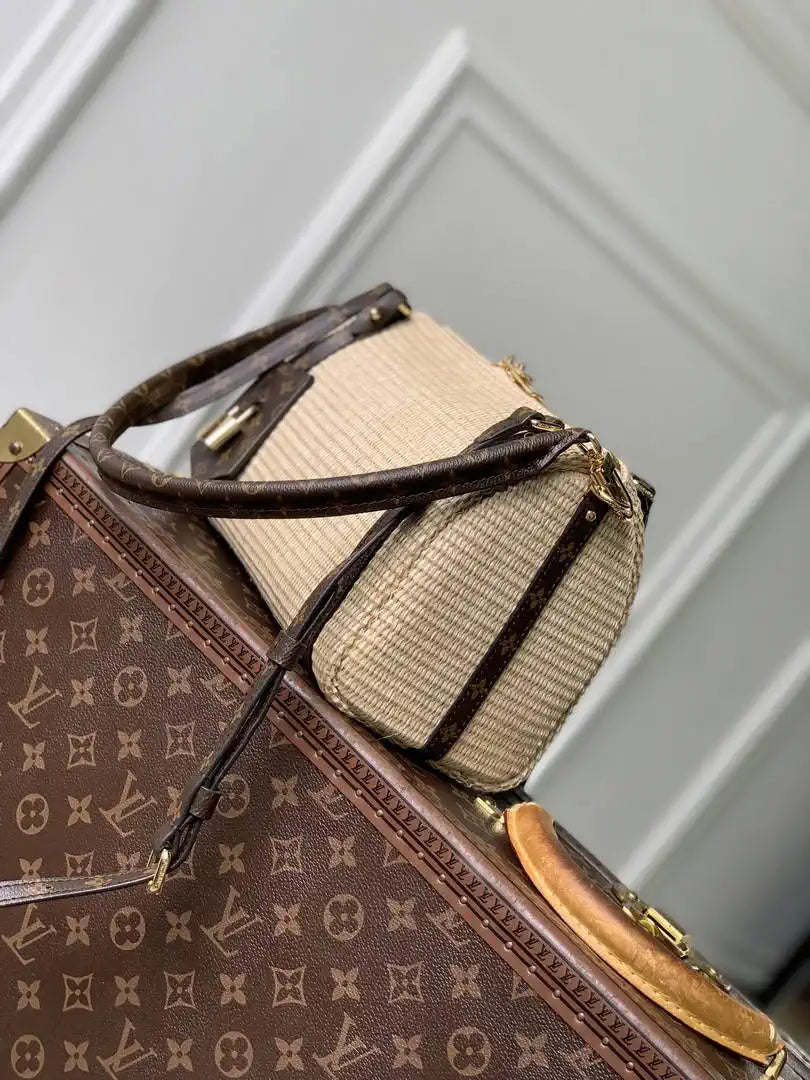 Louis Vuitton LV M29552 Express PM Bag Raffia-effect textile