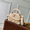 LV M29608 Louis Vuitton Capucines Mini Bag Taurillon Leather Beige