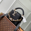 LV M29608 Louis Vuitton Capucines Mini Bag Taurillon Leather Black