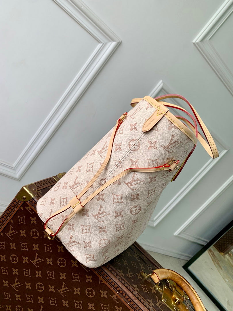 LV M2A095 Louis Vuitton Neverfull Inside Out MM Bag Monogram Dune